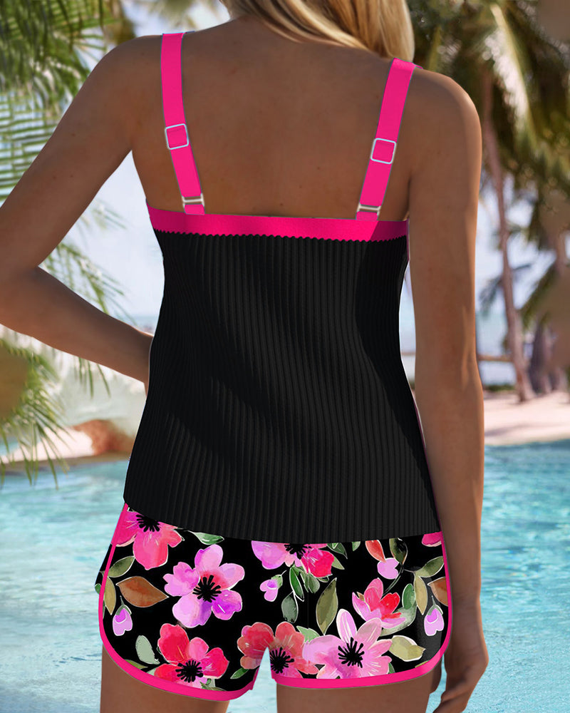 Darcy | Belly-Covering Elegant Tankini Swim Set